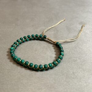 Wyjątkowa Bransoletka z Naturalnym Malachitem